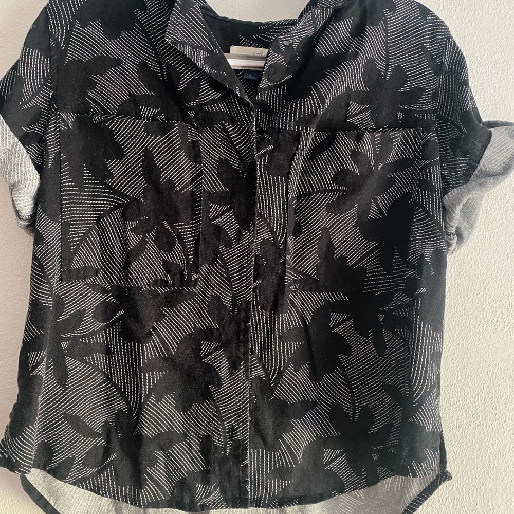 Black Floral Women's Top